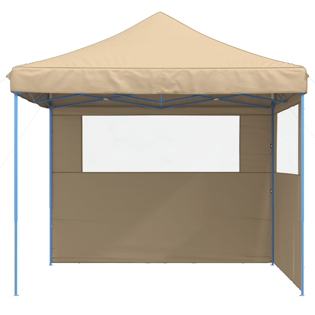 Tendone per Feste Pieghevole Pop-Up con 2 Pareti Beige - homemem39