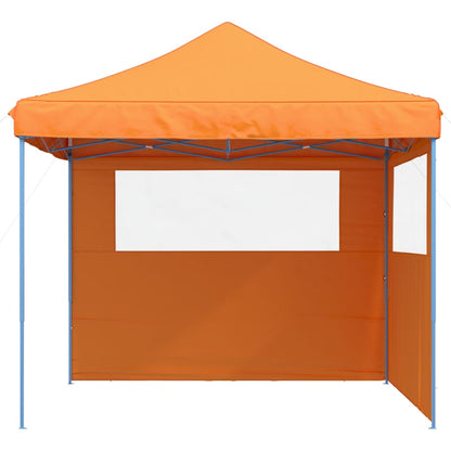 Tendone per Feste Pieghevole Pop-Up con 2 Pareti Arancione