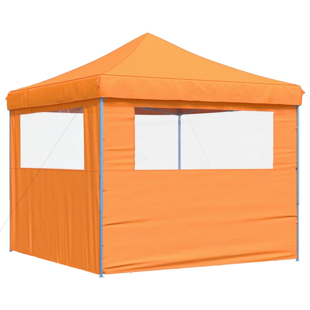 Tendone per Feste Pieghevole Pop-Up con 2 Pareti Arancione | homemem39
