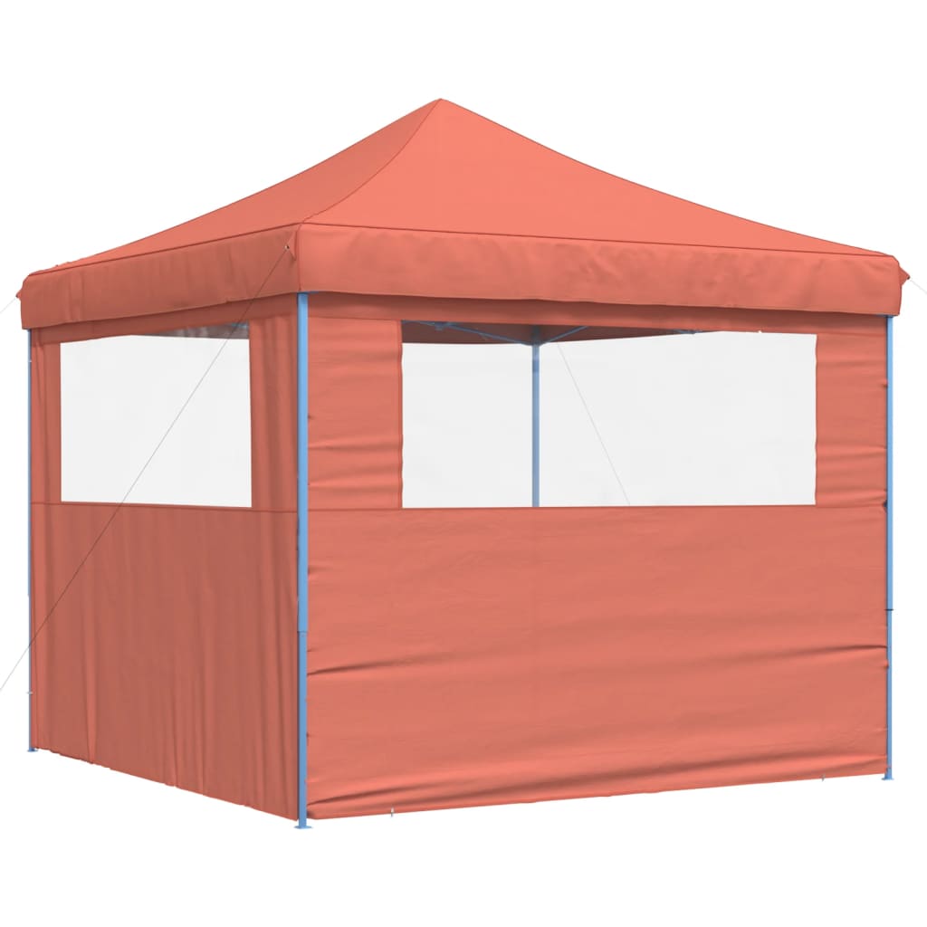 Tendone per Feste Pieghevole Pop-Up con 2 Pareti Terracotta | homemem39