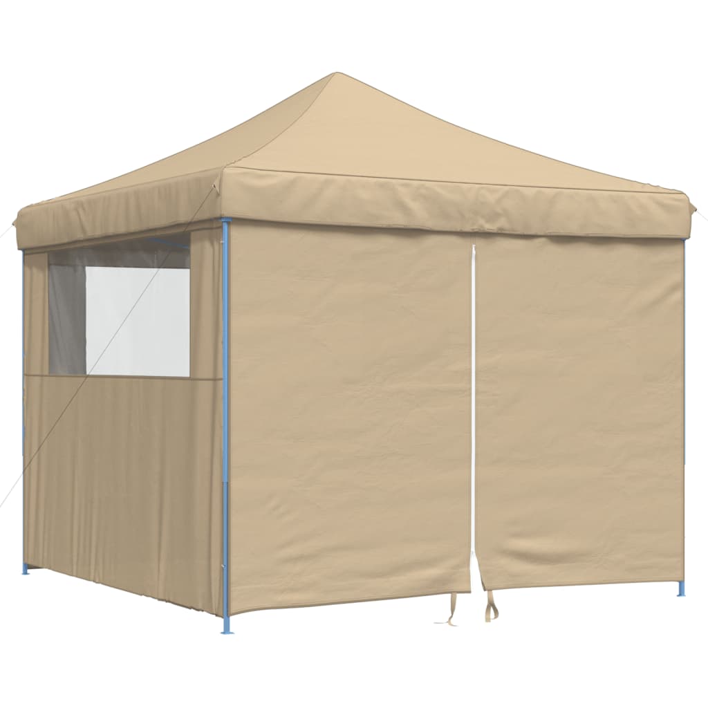 Tendone per Feste Pieghevole Pop-Up con 4 Pareti Beige - homemem39