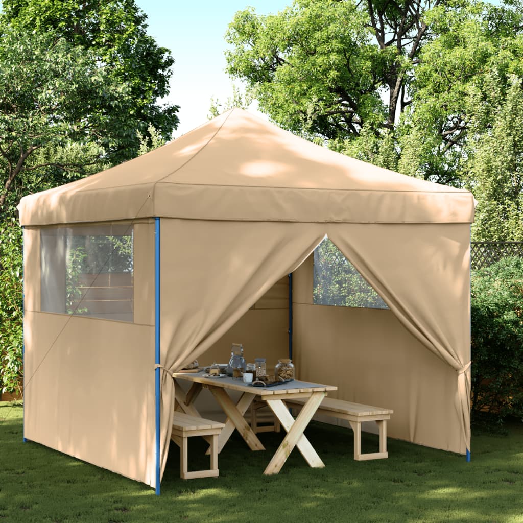 Tendone per Feste Pieghevole Pop-Up con 4 Pareti Beige | homemem39