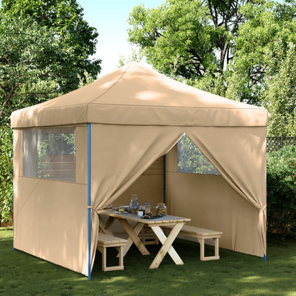 Tendone per Feste Pieghevole Pop-Up con 4 Pareti Beige - homemem39