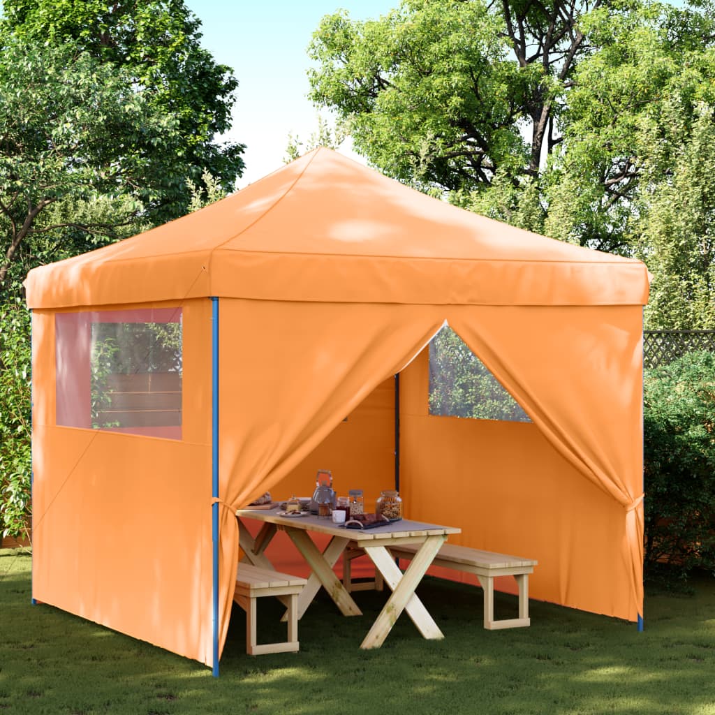 Tendone per Feste Pieghevole Pop-Up con 4 Pareti Arancione | homemem39