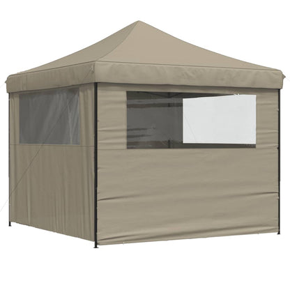 Tendone per Feste Pieghevole Pop-Up con 4 Pareti Tortora | homemem39