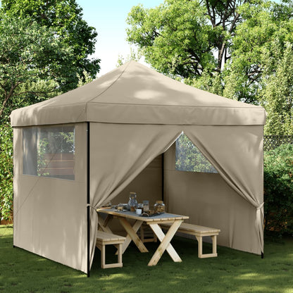 Tendone per Feste Pieghevole Pop-Up con 4 Pareti Tortora | homemem39