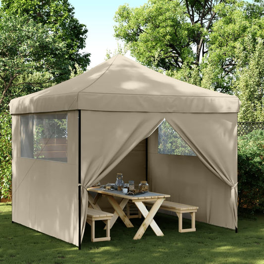 Tendone per Feste Pieghevole Pop-Up con 4 Pareti Tortora | homemem39