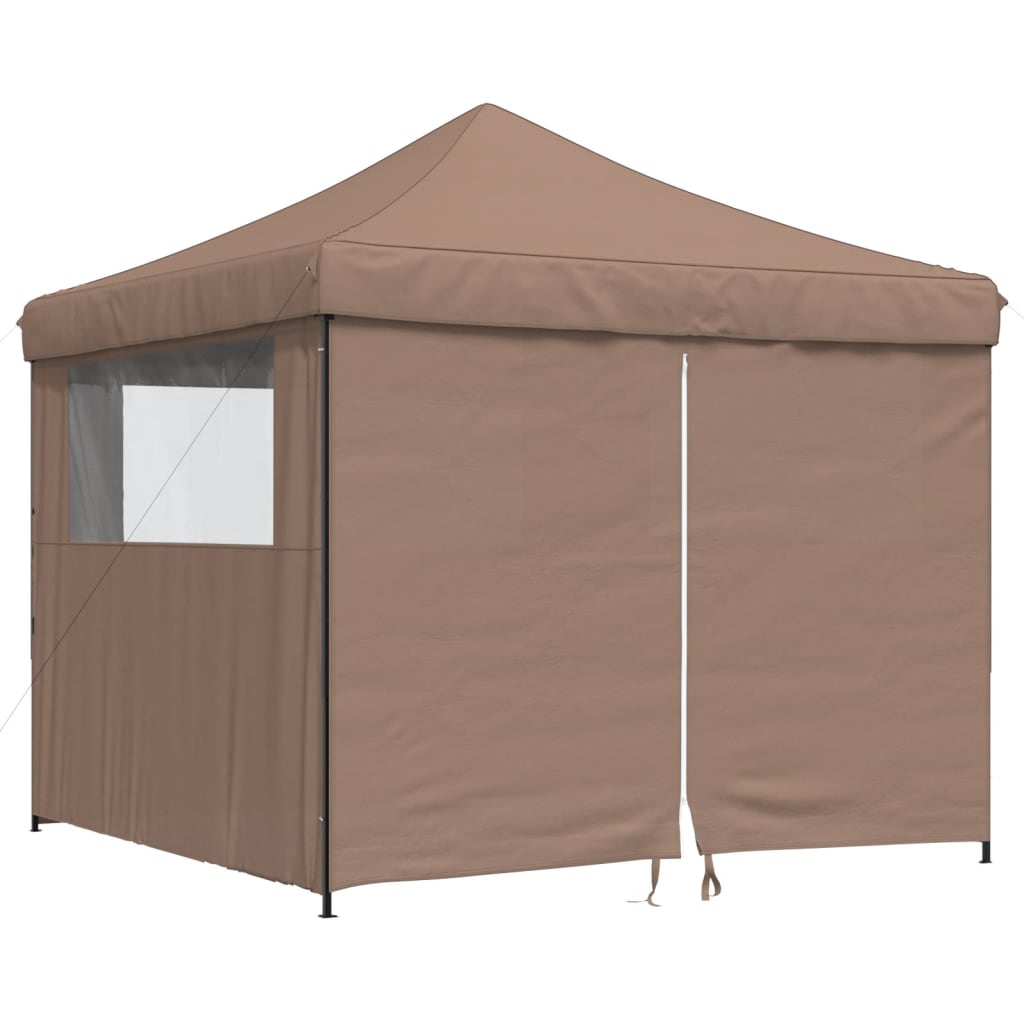 Tendone per Feste Pieghevole Pop-Up con 4 Pareti Marrone | homemem39
