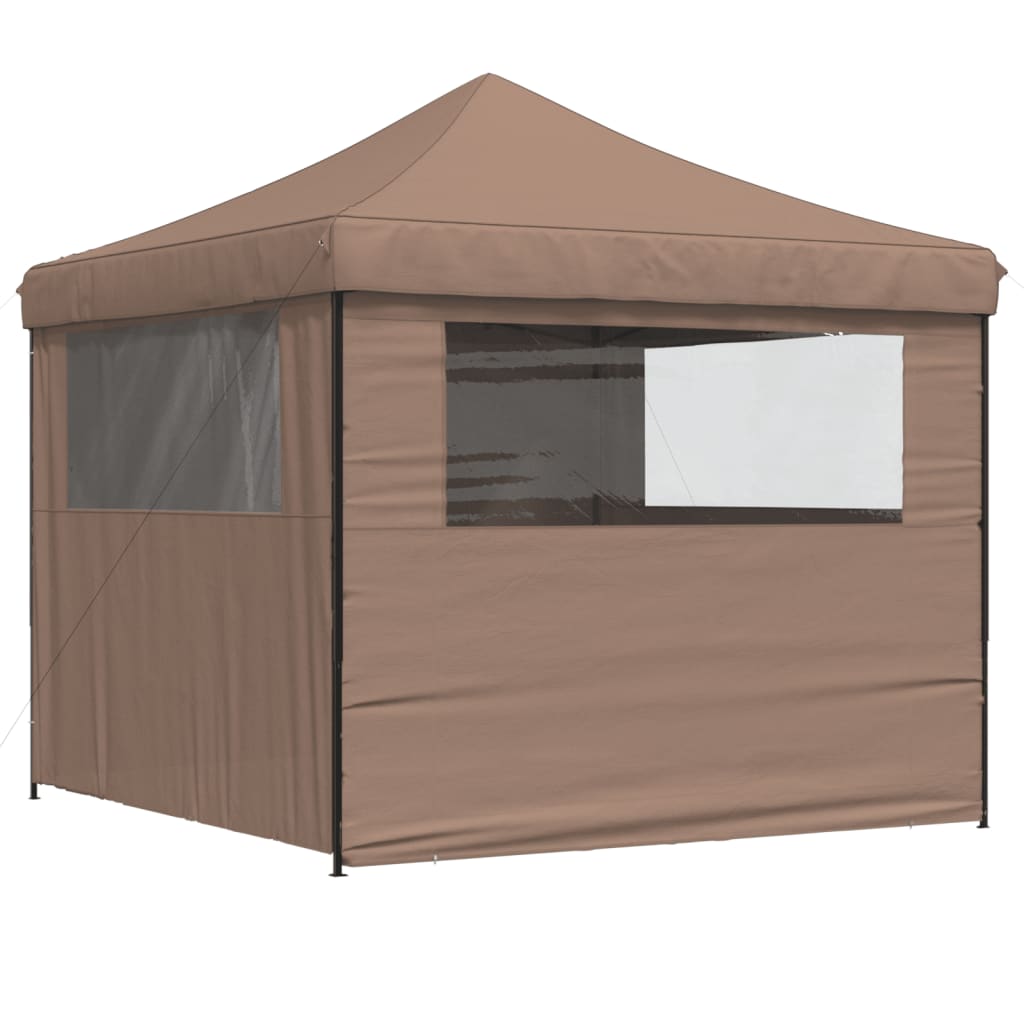 Tendone per Feste Pieghevole Pop-Up con 4 Pareti Marrone | homemem39