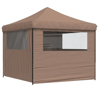 Tendone per Feste Pieghevole Pop-Up con 4 Pareti Marrone | homemem39