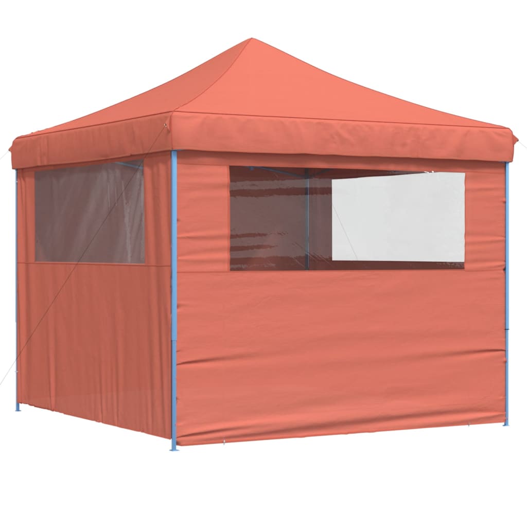 Tendone per Feste Pieghevole Pop-Up con 4 Pareti Terracotta - homemem39