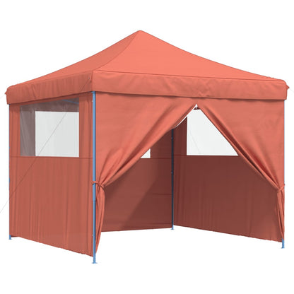 Tendone per Feste Pieghevole Pop-Up con 4 Pareti Terracotta - homemem39