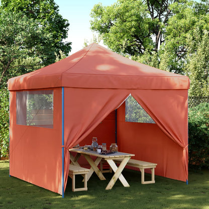 Tendone per Feste Pieghevole Pop-Up con 4 Pareti Terracotta - homemem39