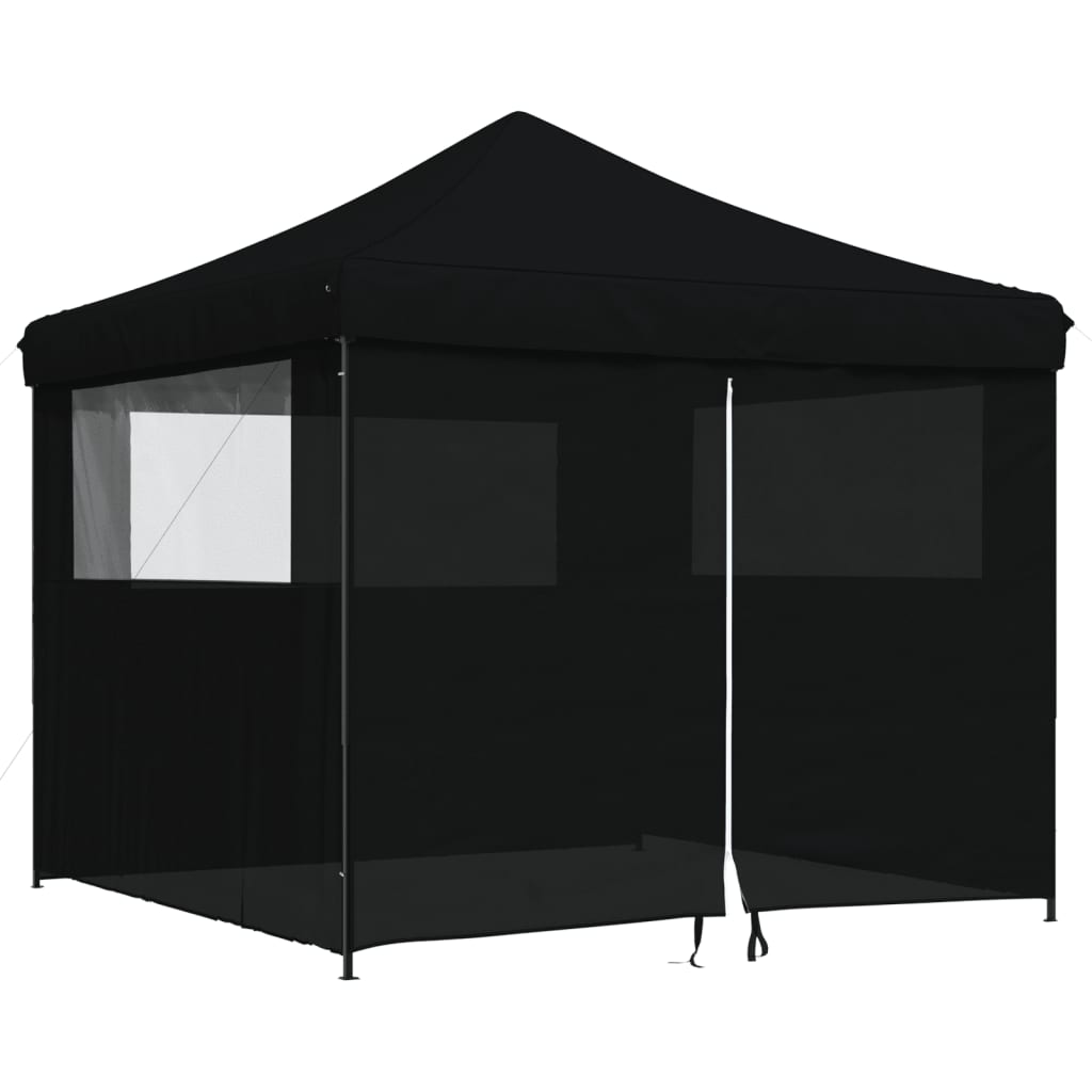 Tendone per Feste Pieghevole Pop-Up con 4 Pareti Nero