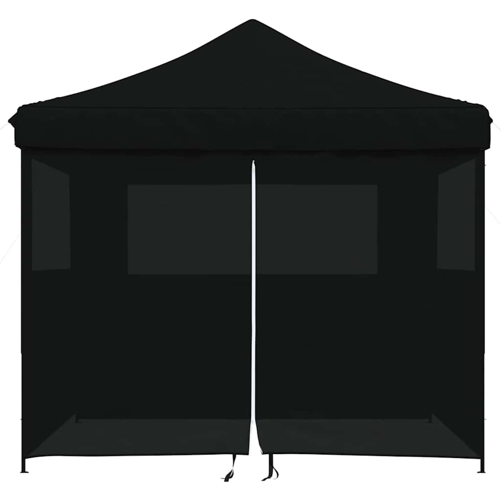 Tendone per Feste Pieghevole Pop-Up con 4 Pareti Nero