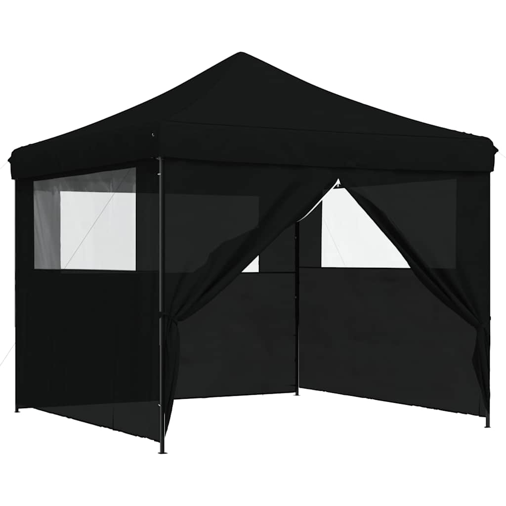 Tendone per Feste Pieghevole Pop-Up con 4 Pareti Nero | homemem39