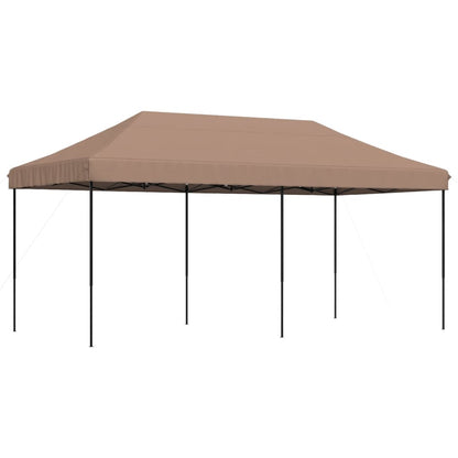 Tenda da Festa Pieghevole Pop-Up Tortora 580x292x315 cm - homemem39