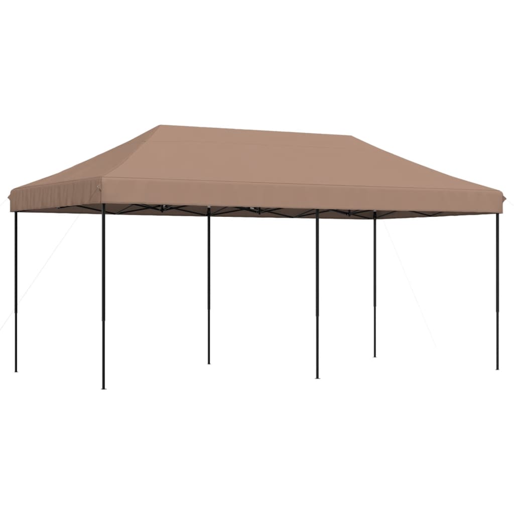 Tenda da Festa Pieghevole Pop-Up Tortora 580x292x315 cm | homemem39