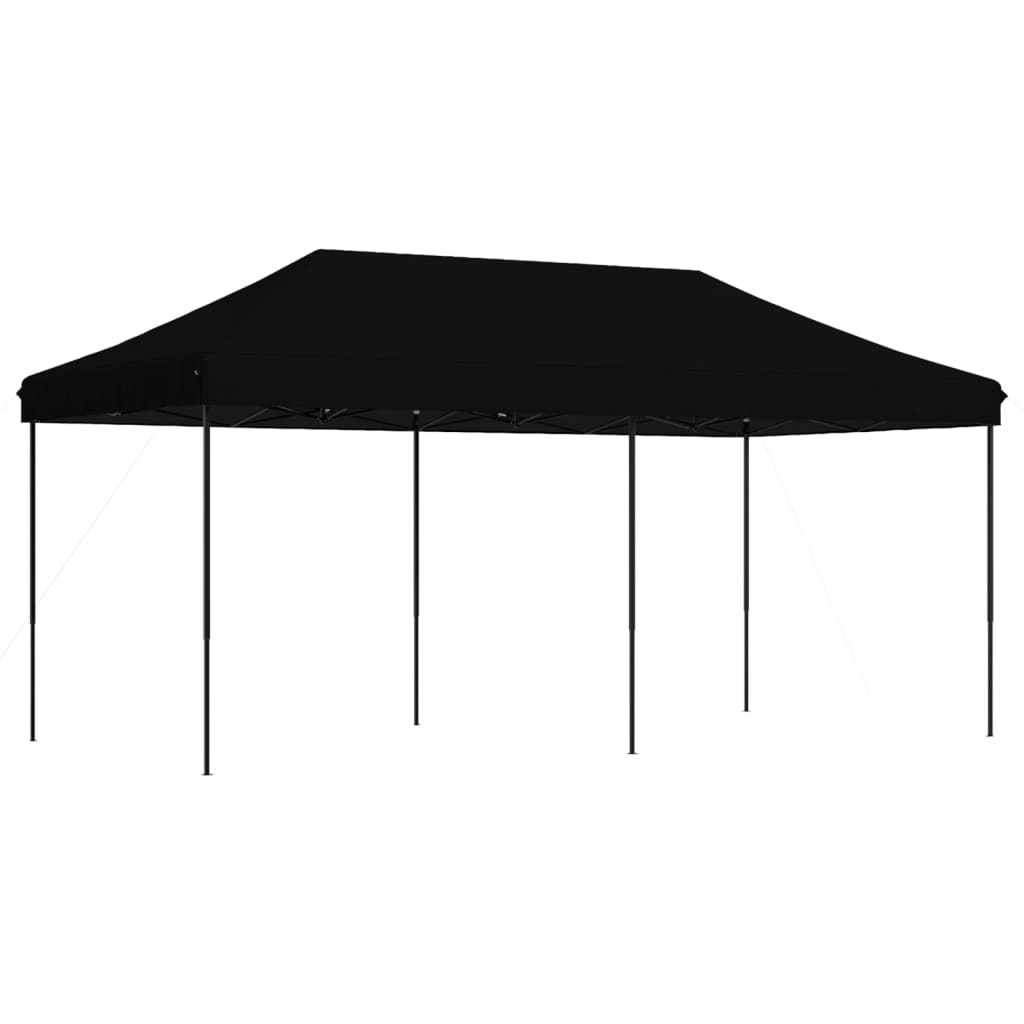 Tenda da Festa Pieghevole Pop-Up Nero 580x292x315 cm - homemem39