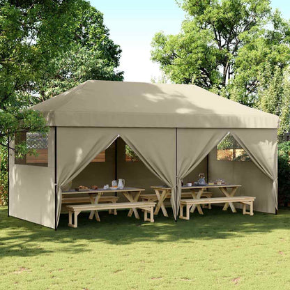 Tendone per Feste Pieghevole Pop-Up con 4 Pareti Tortora | homemem39