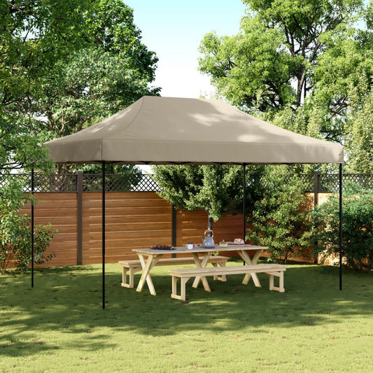 Tenda da Festa Pieghevole Pop-Up Tortora 292x292x315 cm - homemem39
