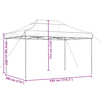 Tenda da Festa Pieghevole Pop-Up Terracotta 440x292x315 cm | homemem39