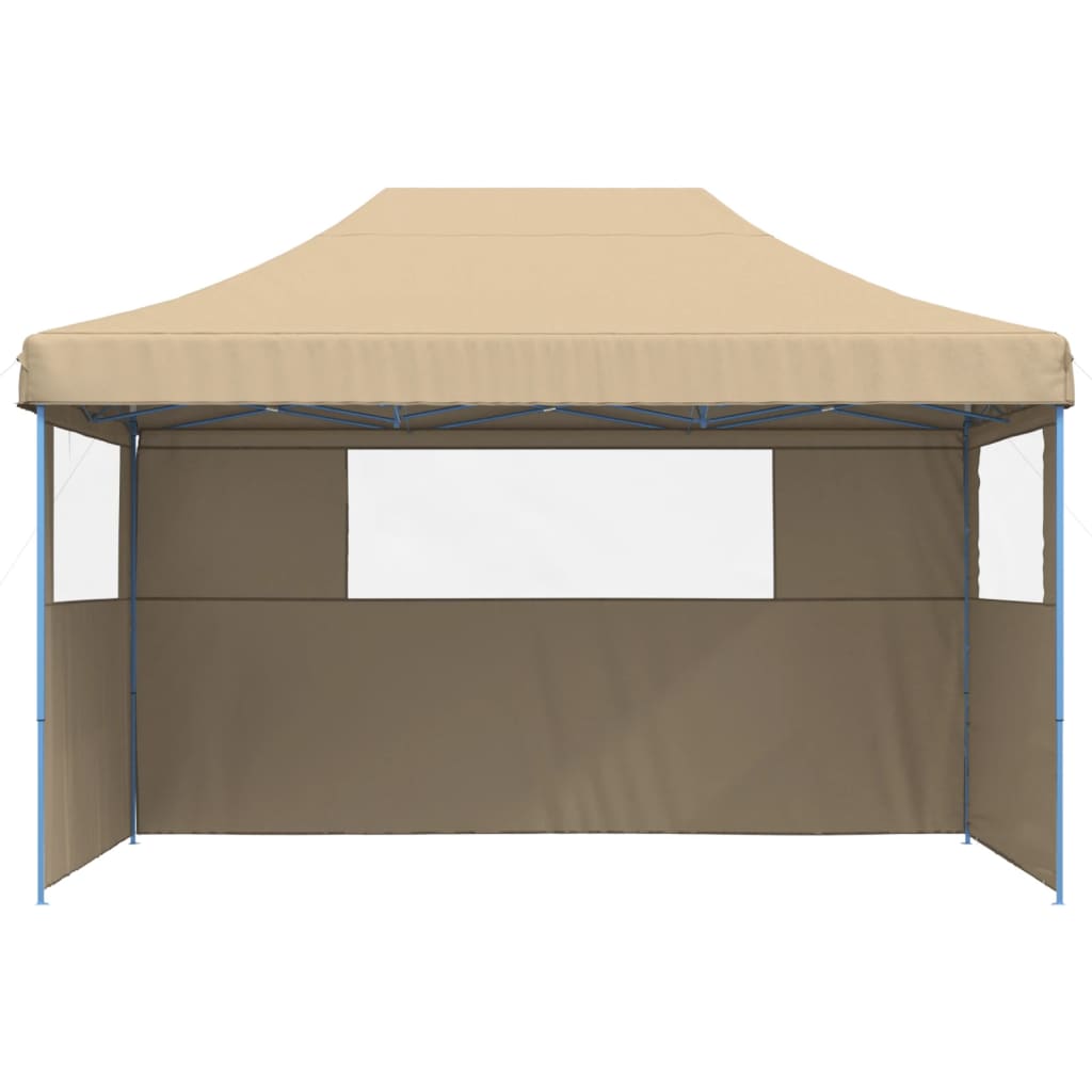 Tendone per Feste Pieghevole Pop-Up con 3 Pareti Beige - homemem39