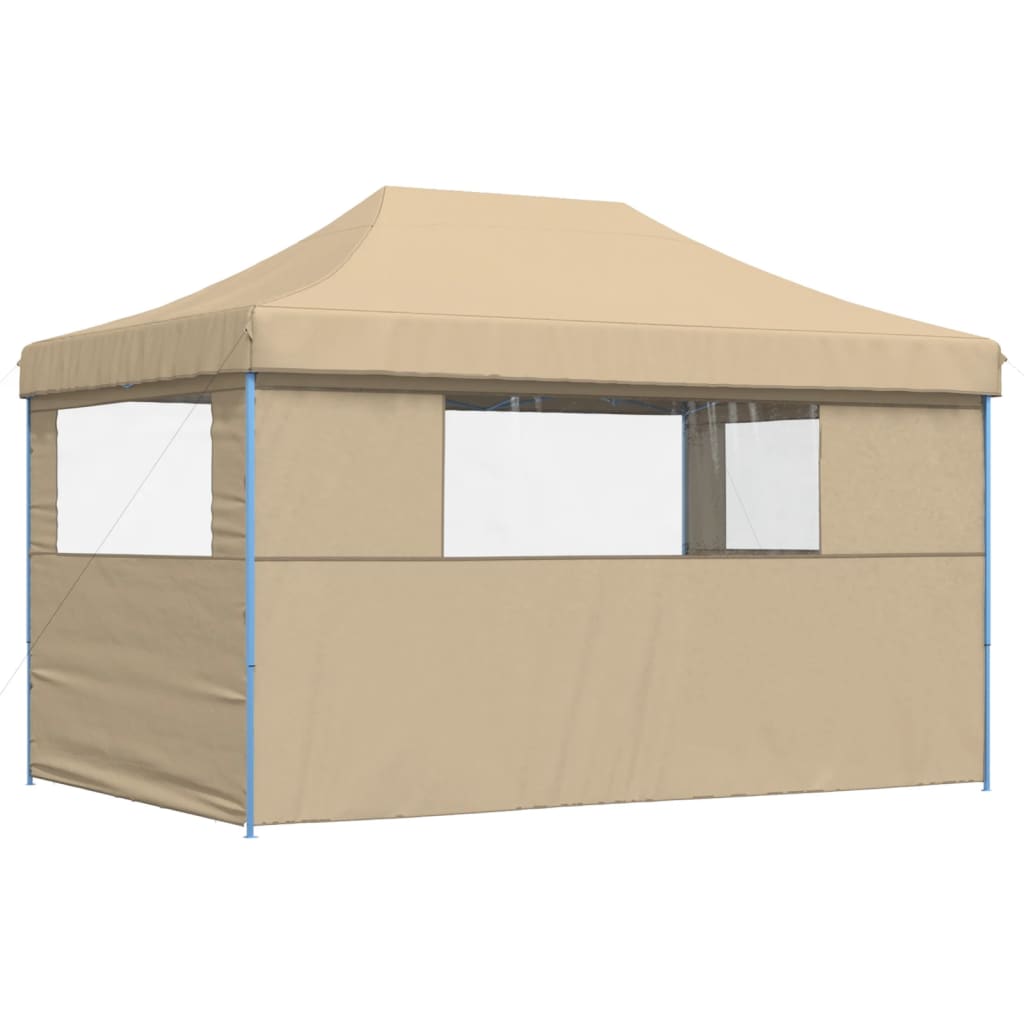 Tendone per Feste Pieghevole Pop-Up con 3 Pareti Beige - homemem39