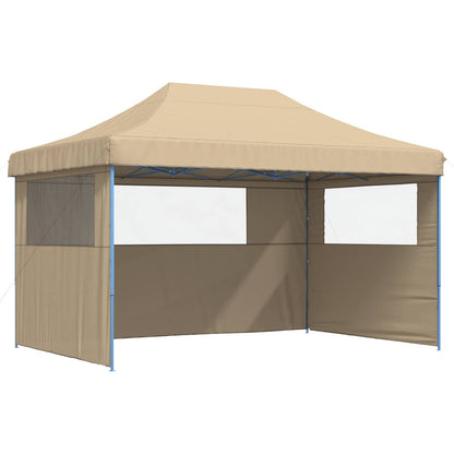 Tendone per Feste Pieghevole Pop-Up con 3 Pareti Beige | homemem39
