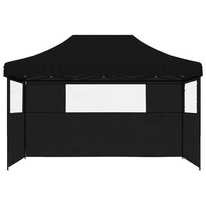 Tendone per Feste Pieghevole Pop-Up con 3 Pareti Nero | homemem39