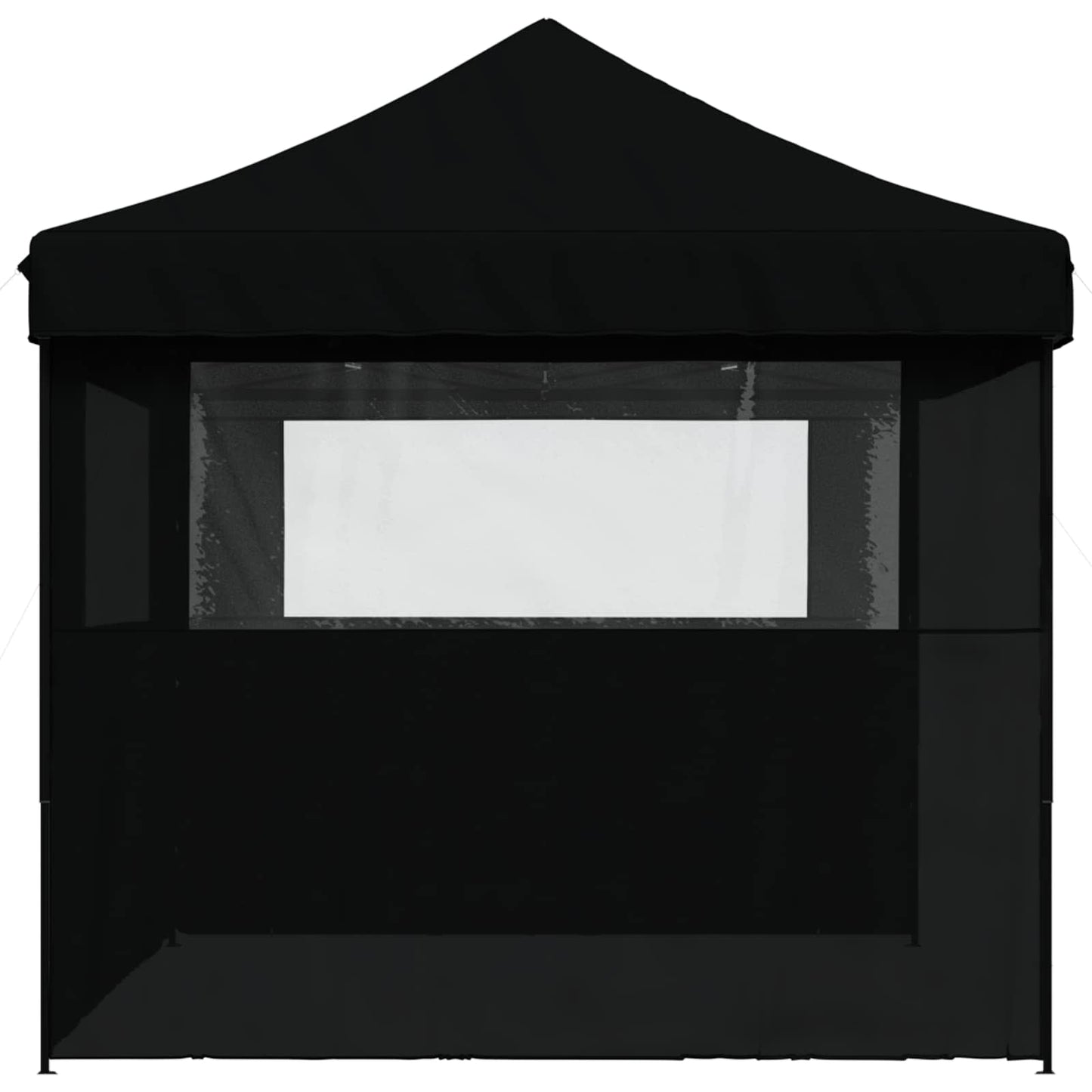 Tendone per Feste Pieghevole Pop-Up con 3 Pareti Nero | homemem39