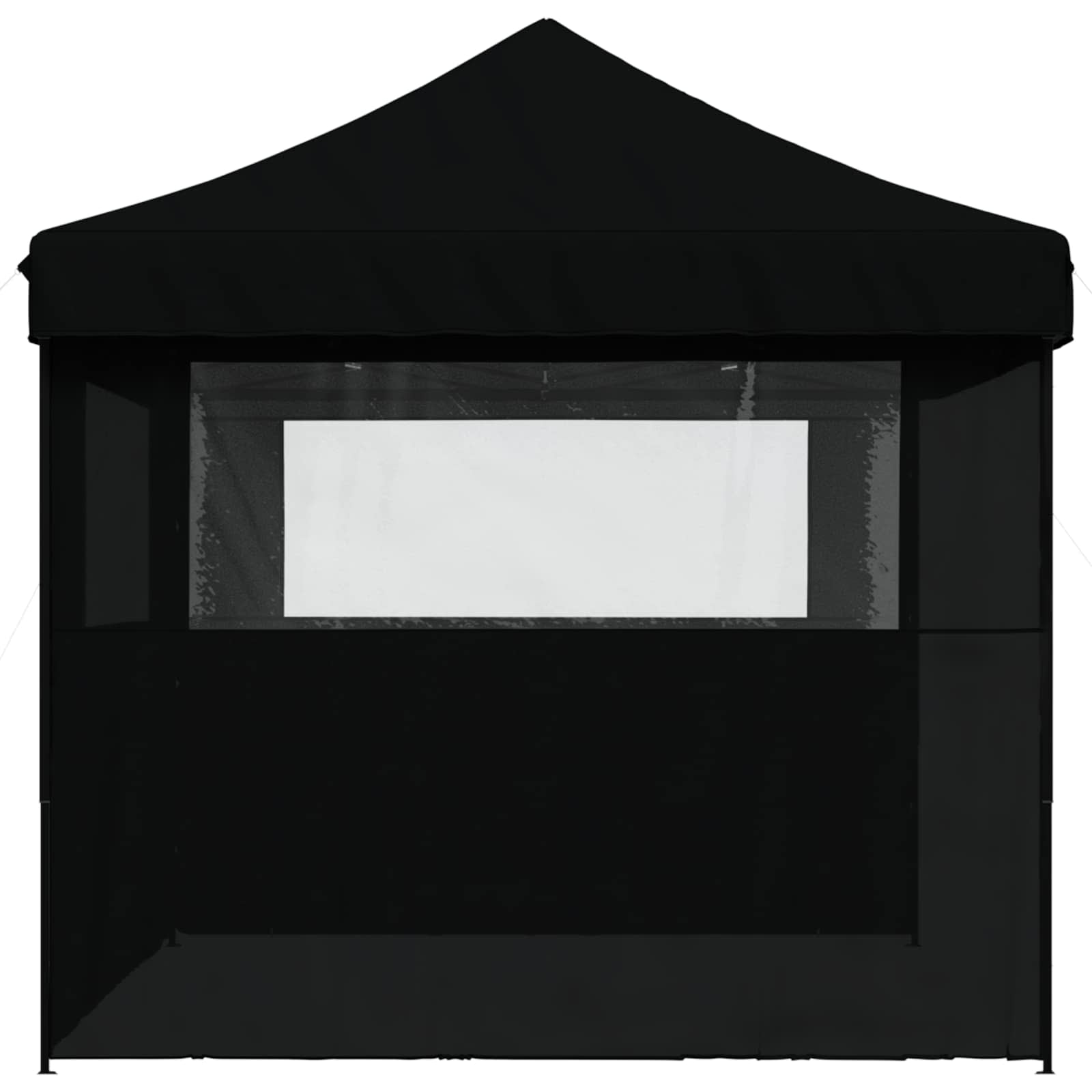 Tendone per Feste Pieghevole Pop-Up con 3 Pareti Nero | homemem39