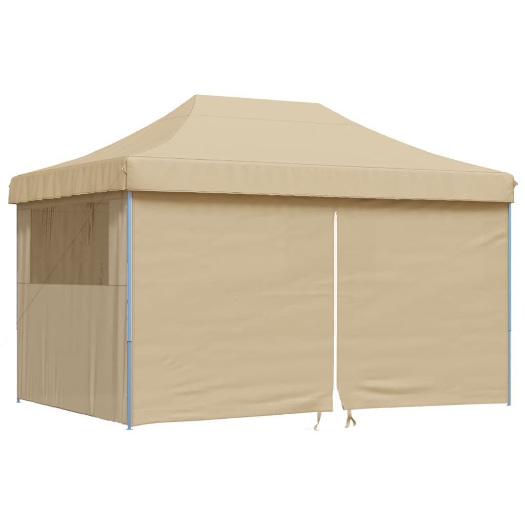 Tendone per Feste Pieghevole Pop-Up con 4 Pareti Beige - homemem39
