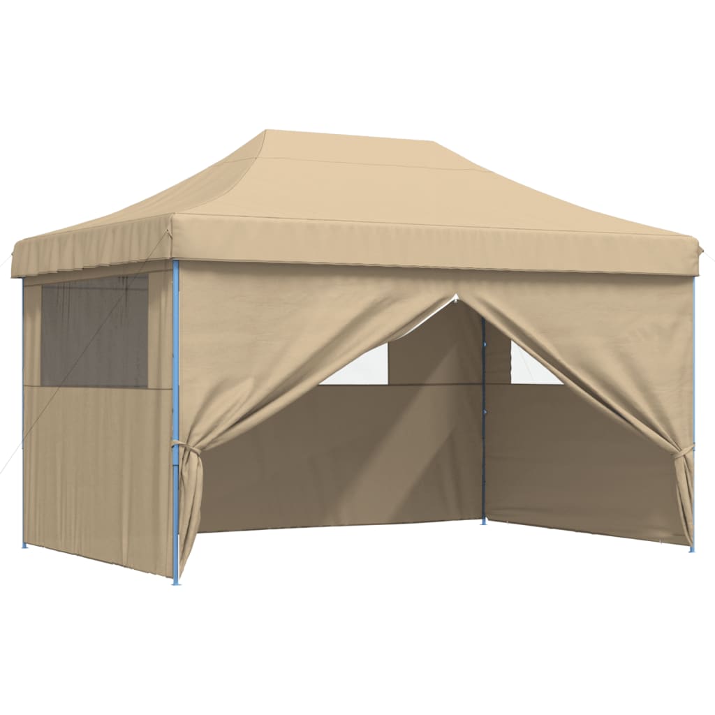 Tendone per Feste Pieghevole Pop-Up con 4 Pareti Beige - homemem39