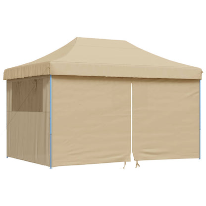 Tendone per Feste Pieghevole Pop-Up con 4 Pareti Beige