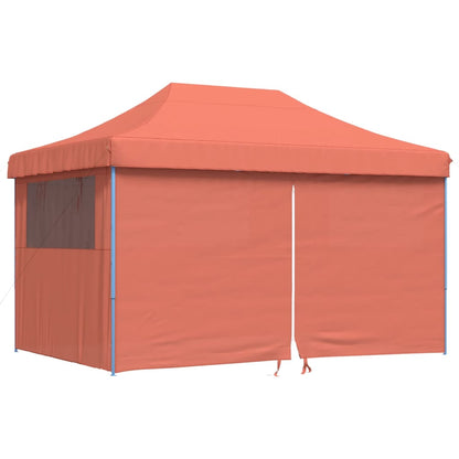 Tendone per Feste Pieghevole Pop-Up con 4 Pareti Terracotta - homemem39