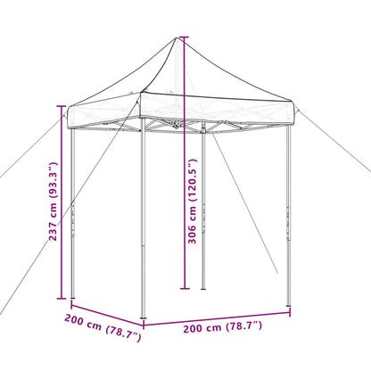 Tenda da Festa Pieghevole Pop-Up Arancione 200x200x306 cm | homemem39
