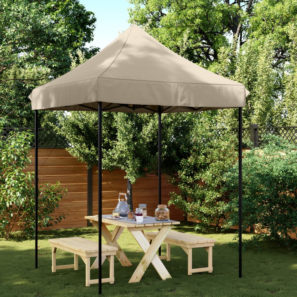 Tenda da Festa Pieghevole Pop-Up Tortora 200x200x306 cm - homemem39