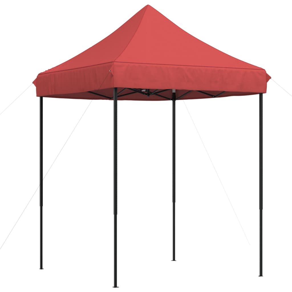 Tenda da Festa Pieghevole Pop-Up Bordò 200x200x306 cm - homemem39