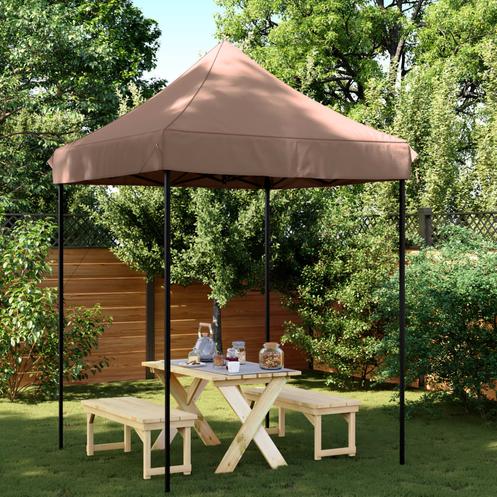 Tenda da Festa Pieghevole Pop-Up Marrone 200x200x306 cm - homemem39
