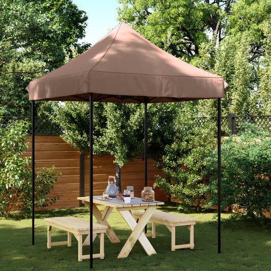 Tenda da Festa Pieghevole Pop-Up Marrone 200x200x306 cm - homemem39