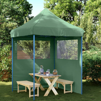 Tendone per Feste Pieghevole Pop-Up con 2 Pareti Verde | homemem39