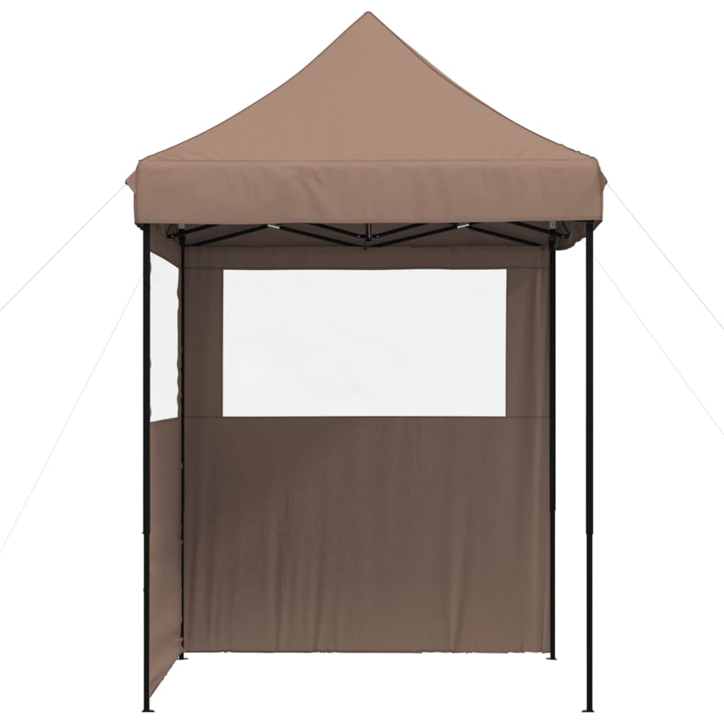 Tendone per Feste Pieghevole Pop-Up con 2 Pareti Marrone | homemem39