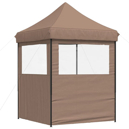Tendone per Feste Pieghevole Pop-Up con 2 Pareti Marrone | homemem39