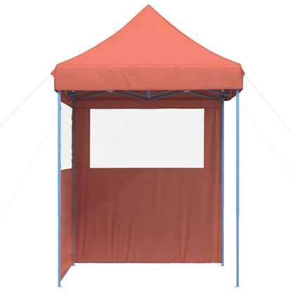 Tendone per Feste Pieghevole Pop-Up con 2 Pareti Terracotta | homemem39