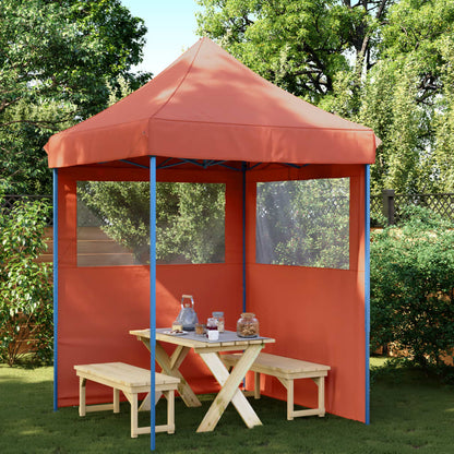 Tendone per Feste Pieghevole Pop-Up con 2 Pareti Terracotta | homemem39