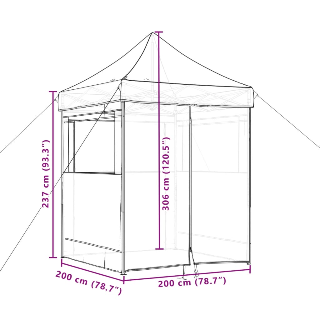 Tendone per Feste Pieghevole Pop-Up con 4 Pareti Beige | homemem39
