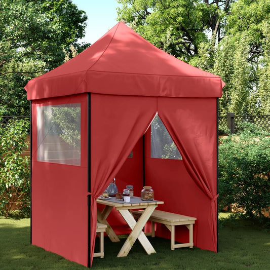 Tendone per Feste Pieghevole Pop-Up con 4 Pareti Bordò | homemem39