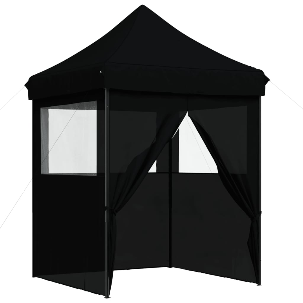 Tendone per Feste Pieghevole Pop-Up con 4 Pareti Nero | homemem39