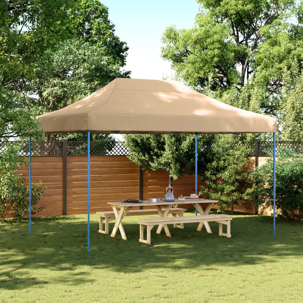 Tenda da Festa Pieghevole Pop-Up Beige 410x279x315 cm - homemem39
